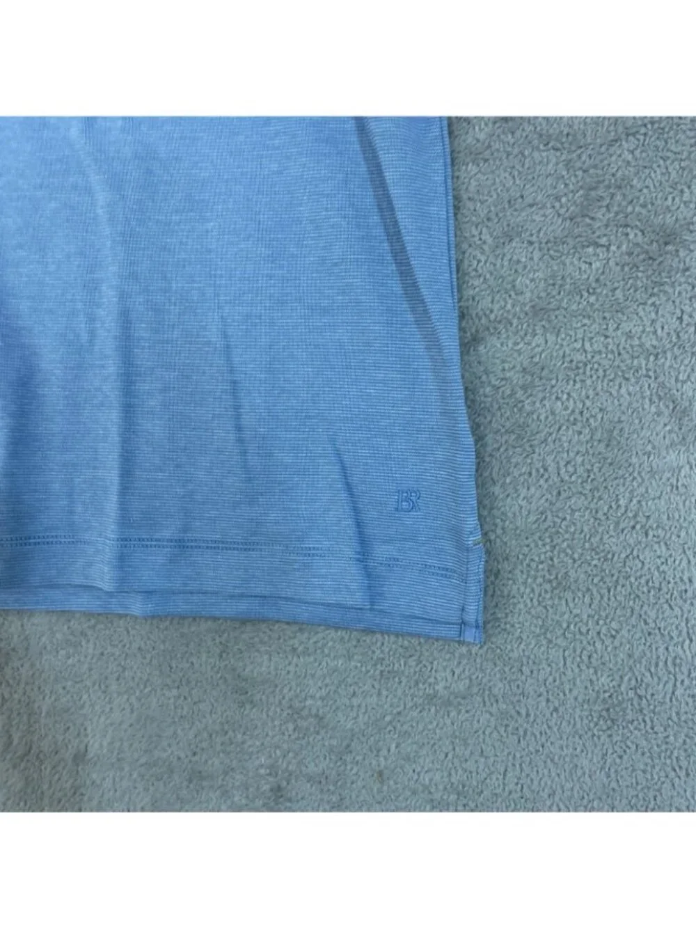 NWT Banana Republic Men's XL Blue Pinstriped  Polo Shirt 100% Cotton